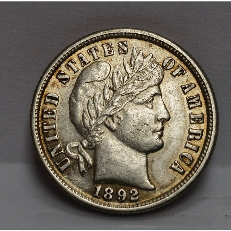 United States. 10 Cents 1892 Barber Dime