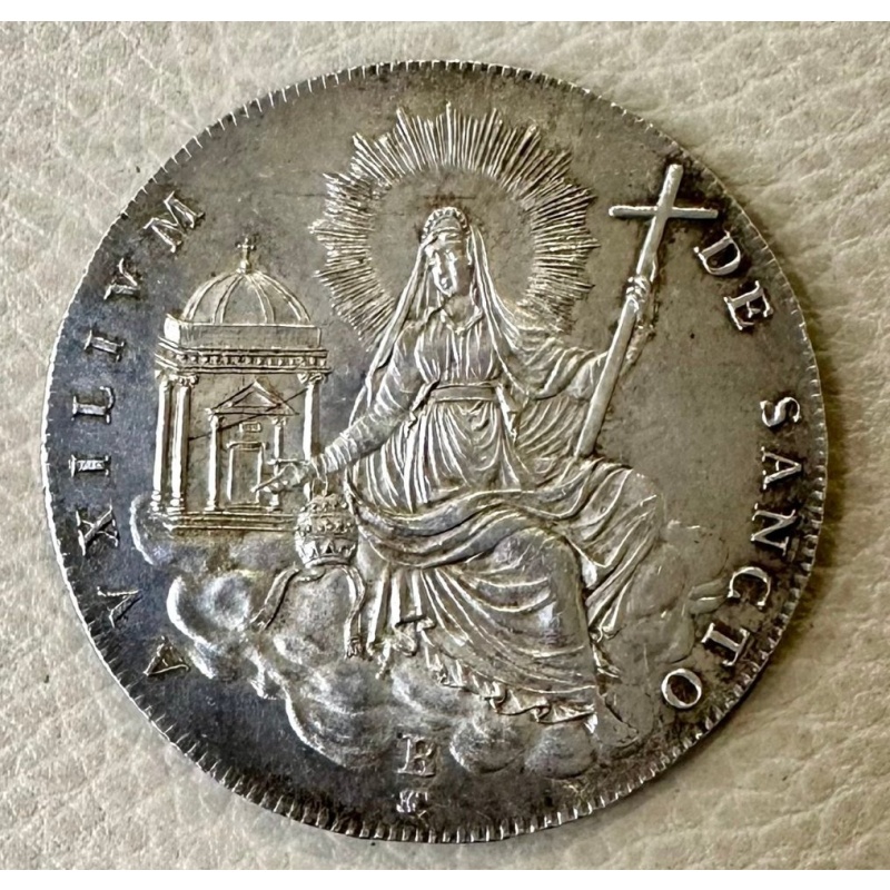 1829 Scudo Papal States Sede Vacante Bologna Coin