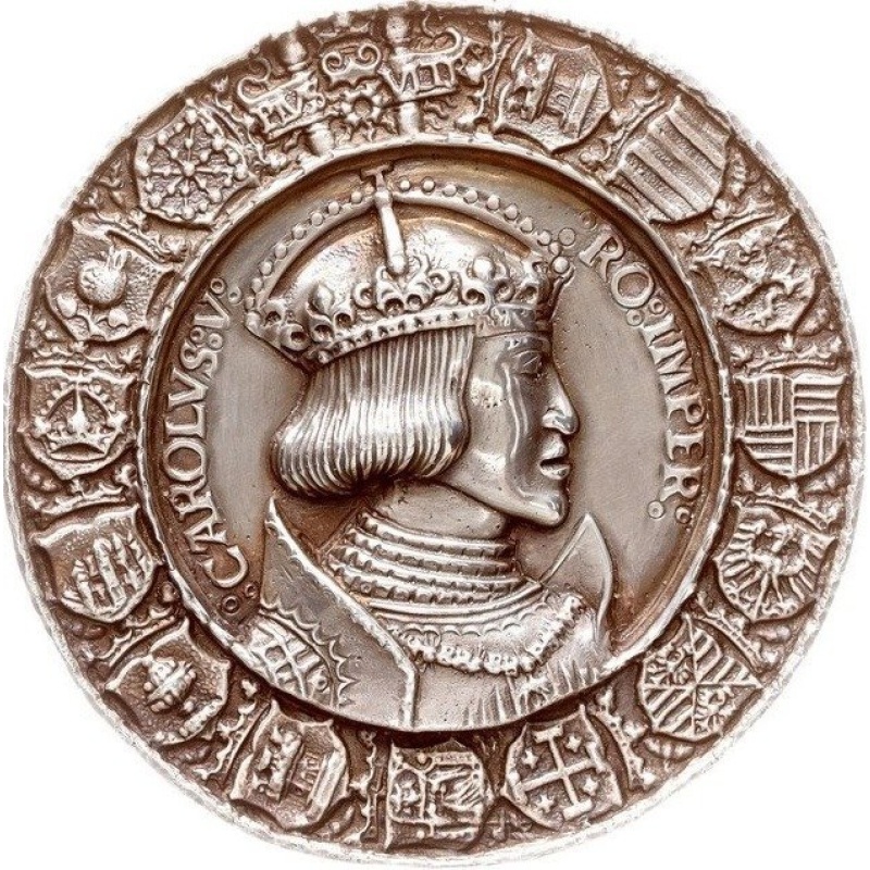Germany, Nuremberg, city.. Silbergussmedaille 1521 Dedikationsmedaille der Stadt Nürnberg