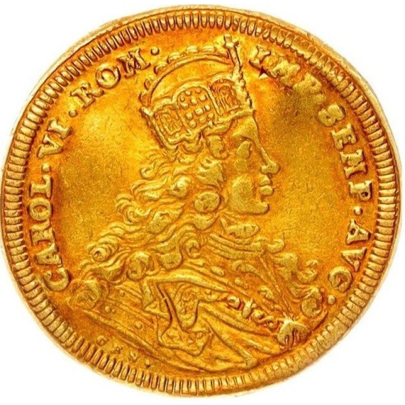 Germany, Nuremberg, city. Dukat 1712 von Georg Friedrich Nürnberger, auf die Huldigung Kaiser Karls V