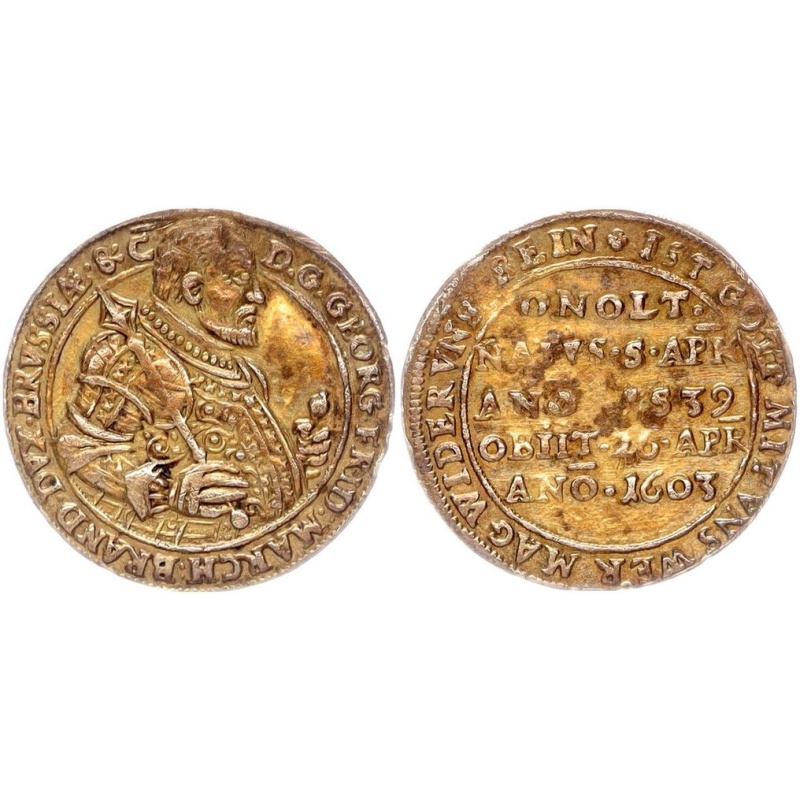 Germany, Brandenburg-Franken. Georg Friedrich I. 1543-1603. 1/8 Reichstaler, 1603 Nürnberg, Auf seinen Tod
