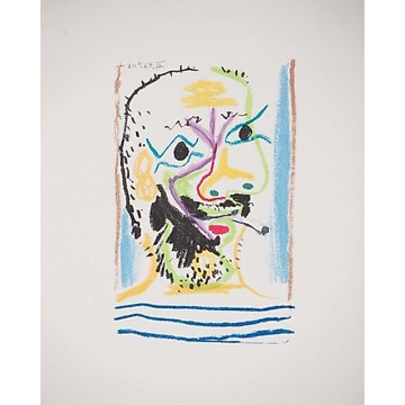 Pablo Picasso (1881-1973) - Autoportrait à la marinière