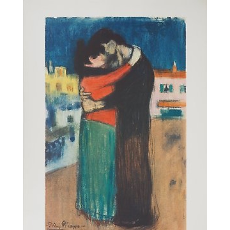 Pablo Picasso (1881-1973) - Hommage à Toulouse-Lautrec : Couple amoureux