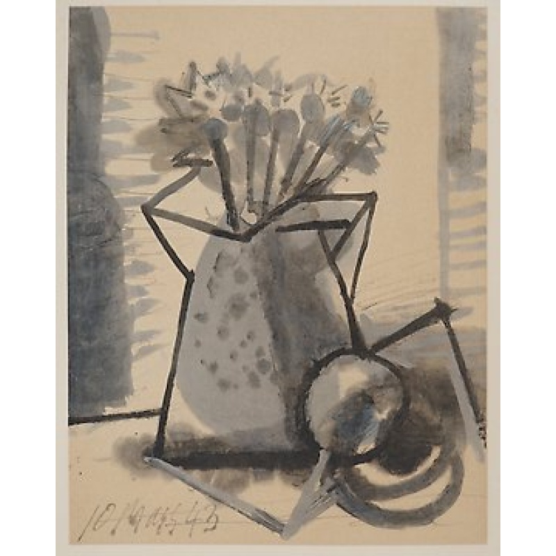 Pablo Picasso (1881-1973) - Dans l'atelier de Picasso : Nature morte au bouquet