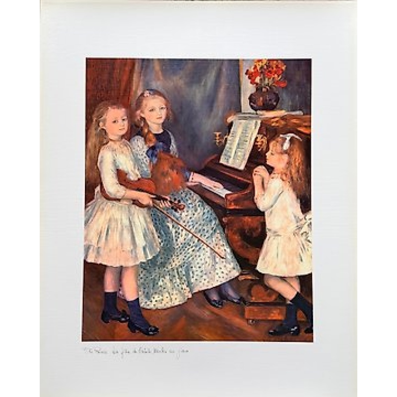 Pierre-Auguste Renoir (1841-1919) - Les filles de Catulle Mendès au piano