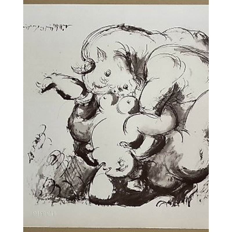 Pablo Picasso (1881-1973) - Minotaure et Femme nue