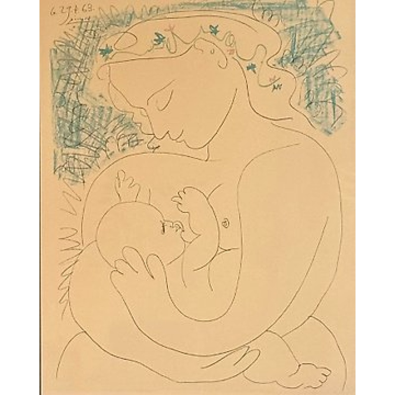 Pablo Picasso (1881-1973) - Mutter mit Kind