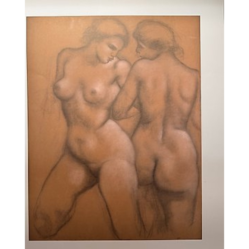 Maillot Aristide (1861 - 1944) - Deux femmes nues n l'une de face , l'autre de dos