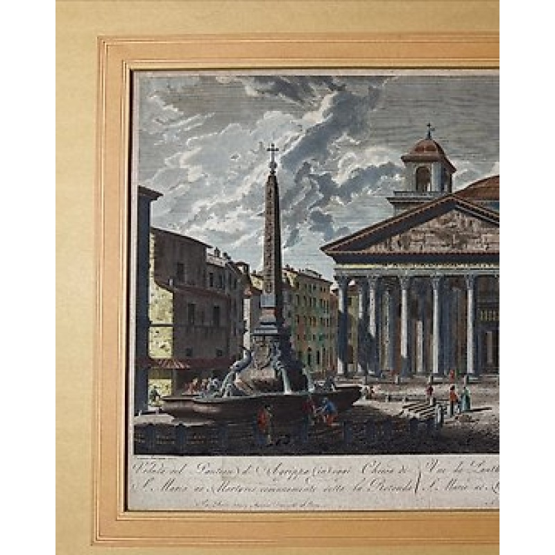 Francesco Barbazza, Paolo Barbazza - Veduta del Panteon d'Agrippa (in oggi) Chiesa di S. Maria  ad Martyres comunemente detta la Rotonda