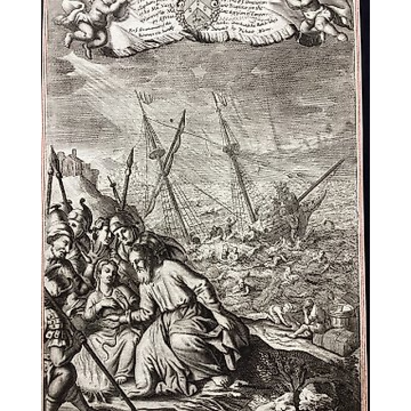 G Freman (1688-1690 fl.) after, engraved by M Vanderguiest (1650-1710) - The Shipwreck of St Paul