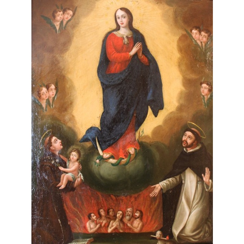 Francisco Pacheco del Rio (1564-1644), Seguace - Madonna e santi