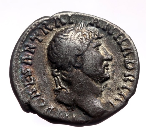 Roman Empire. Hadrian (AD 117-138). Denarius VERY RARE hybrid, not in RIC