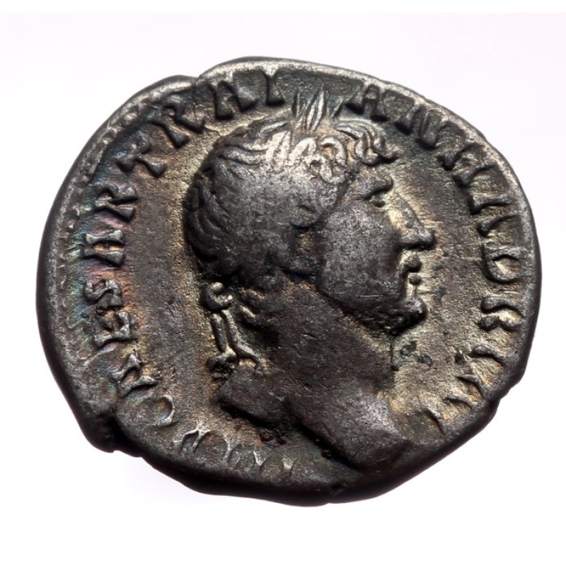 Roman Empire. Hadrian (AD 117-138). Denarius VERY RARE hybrid, not in RIC