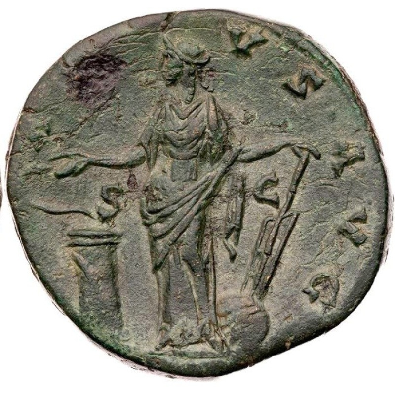 Roman Empire. Antoninus Pius (AD 138-161). Sestertius Rome - SALVS AVG