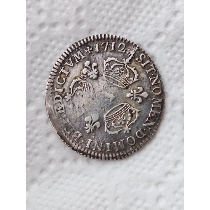 France. Louis XIV (1643-1715). 1/10 Écu 1712, Pau