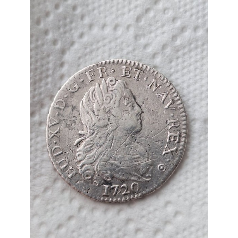 France. Louis XV (1715-1774). Petit Louis d'argent 1720-K, Bordeaux