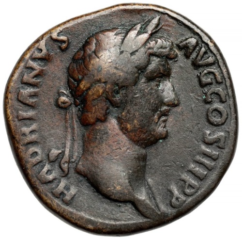 Roman Empire. Hadrian (AD 117-138). Sestertius Aeqvitas with scales on the reverse