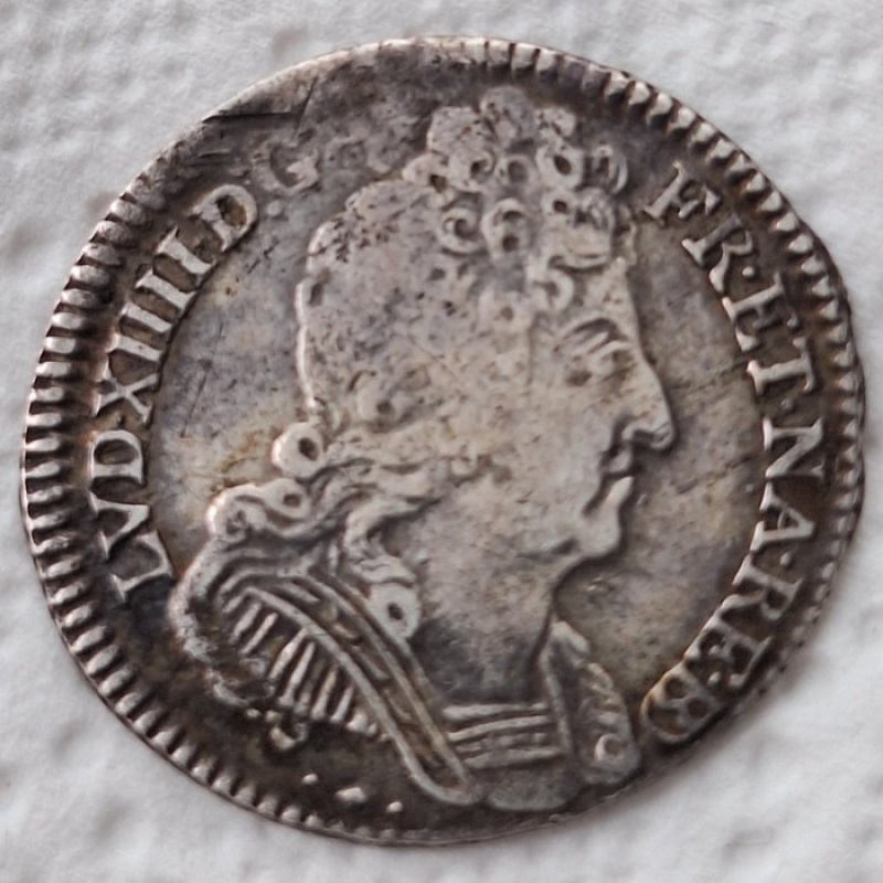 France. Louis XIV (1643-1715). 1/10 Écu 1712, Pau