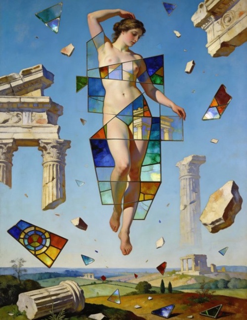 Alexy Berthelot - Greek levitation art deco 1 ( UNIQUE EDITION ) XL
