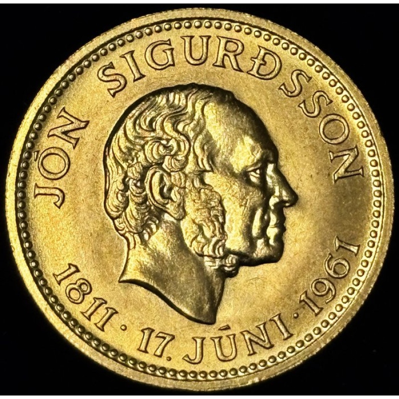 Iceland. 500 Kronur 1961 / 150th Anniversary of the Birth of Jón Sigurðsson