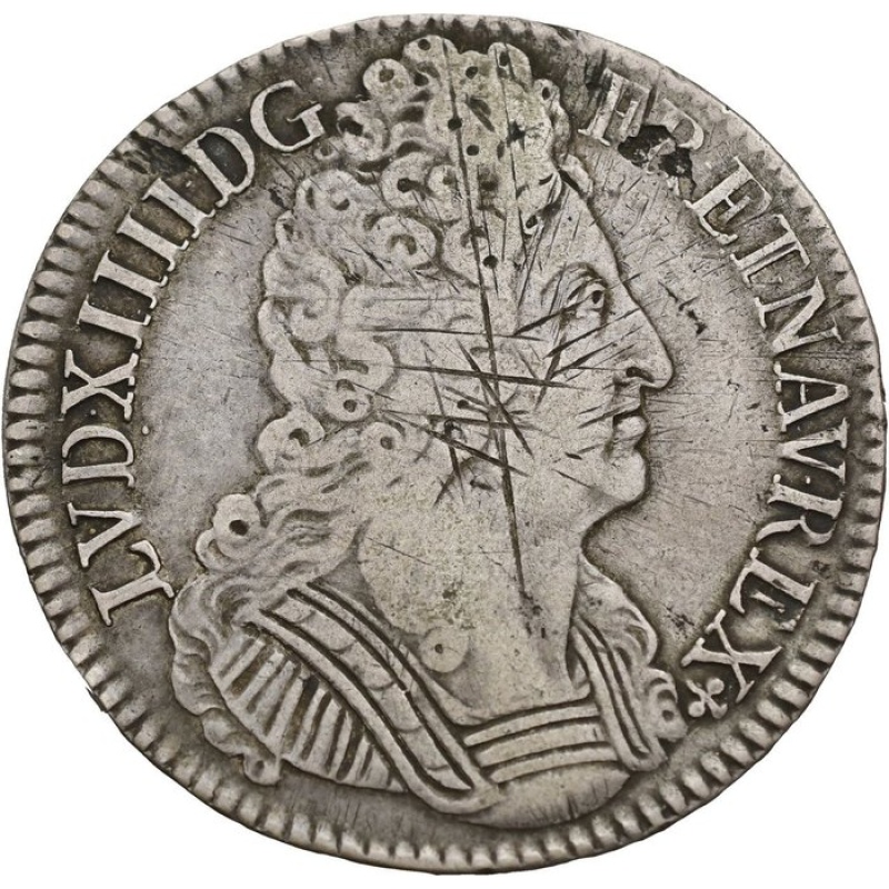 1711 Écu France Louis XIV Paris Mint Silver Coin