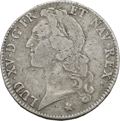 1747 Écu France Louis XV La Rochelle Mint Silver Coin