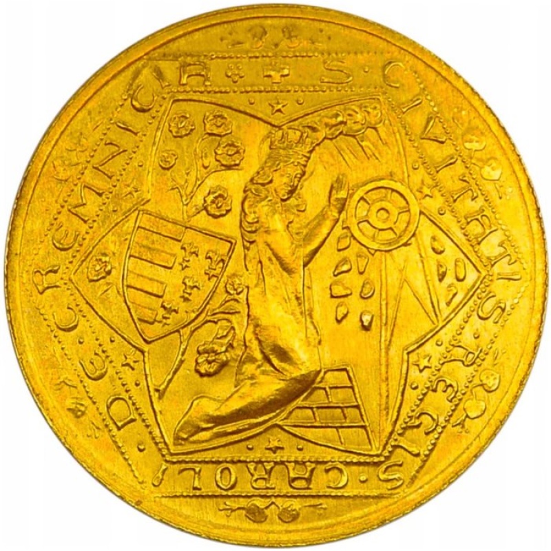 Czechoslovakia. 1 Gold Ducat 1934 / 1971 "Saint Catherine" Original Restrike - extremely rare