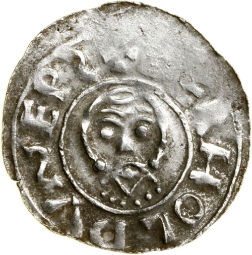 1046–1054 Penning Denarius Netherlands Deventer Bernold Emperor Henry III Silver Coin