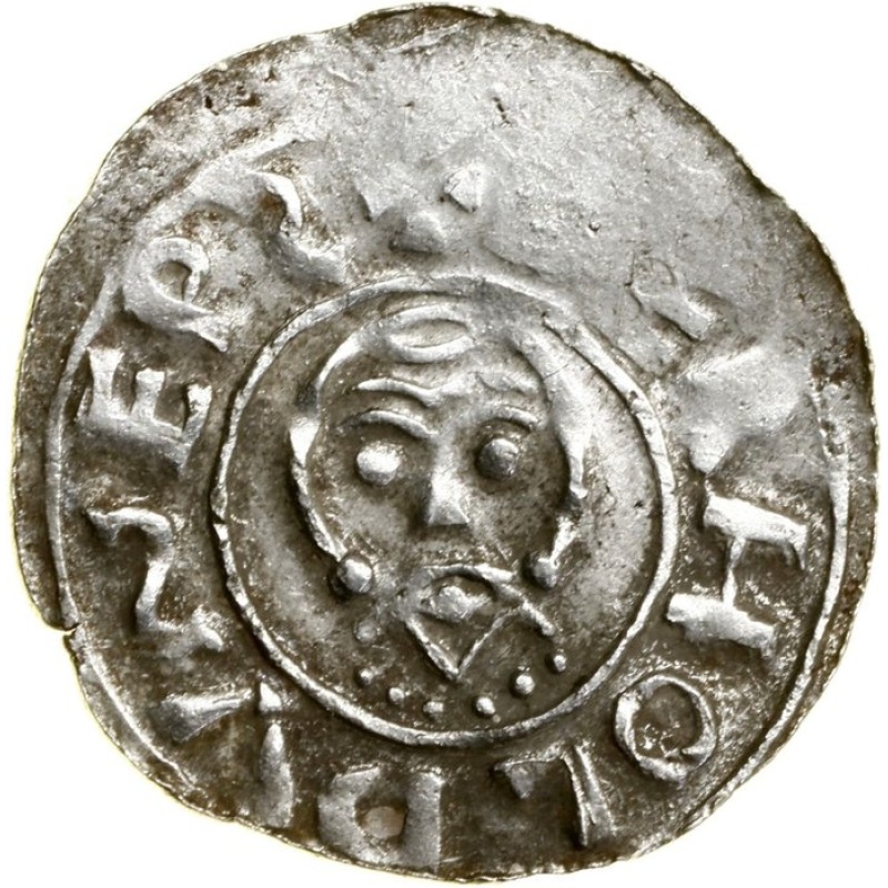 1046–1054 Penning Denarius Netherlands Deventer Bernold Emperor Henry III Silver Coin