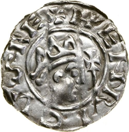 1038–1057 Penning Denarius Netherlands Friesland Bruno III Dokkum Silver Coin