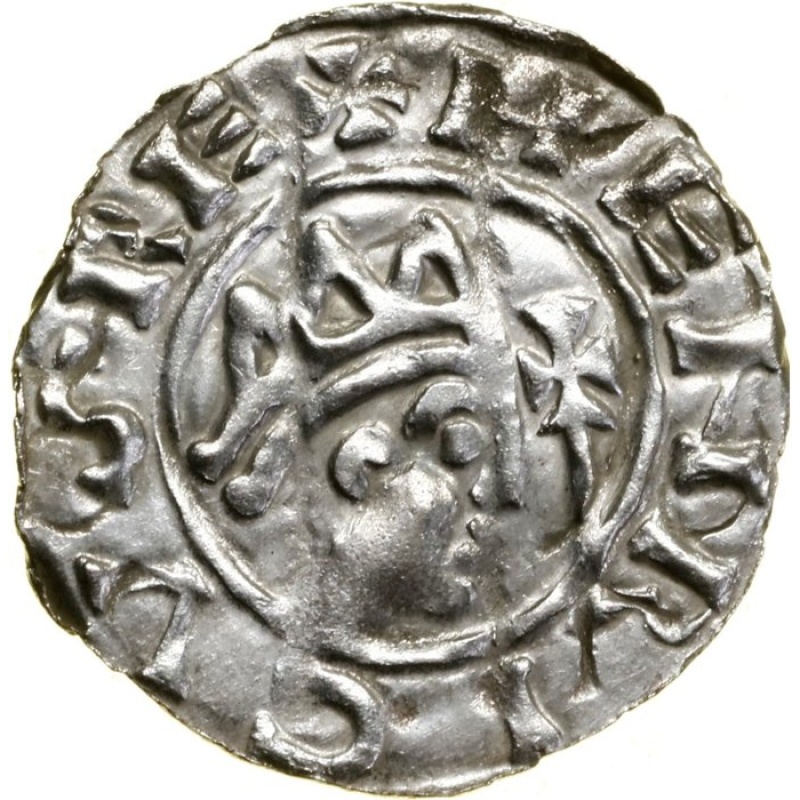 1038–1057 Penning Denarius Netherlands Friesland Bruno III Dokkum Silver Coin
