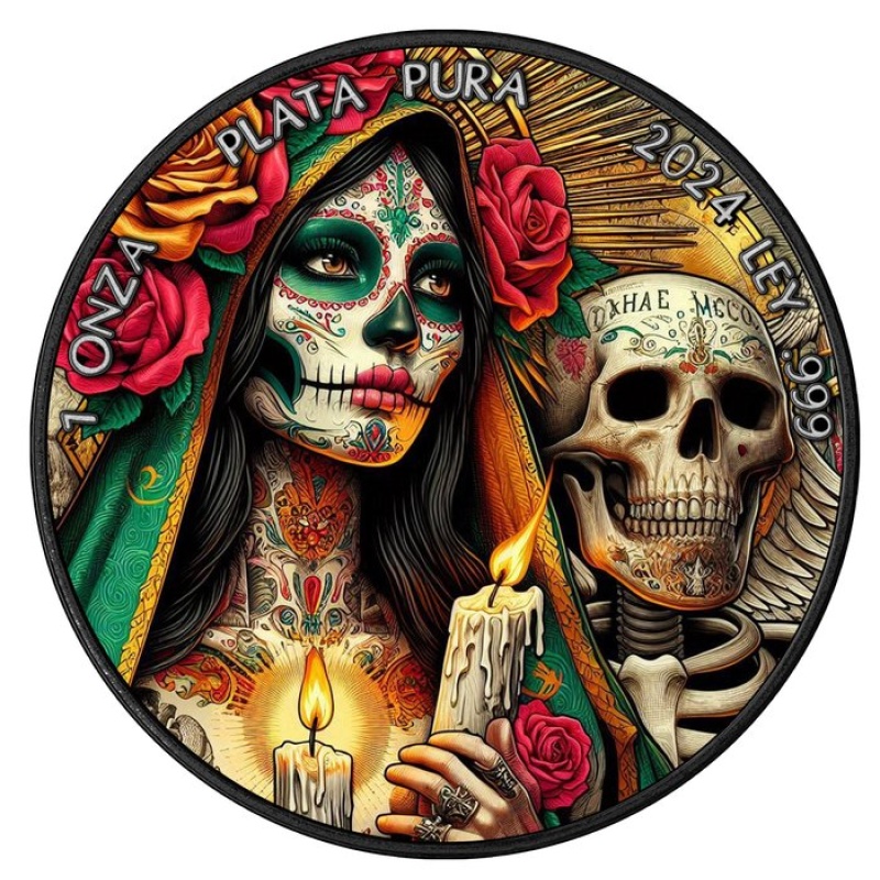 Mexico. 1 Onza 2024 Dia de los Muertos VII 1 Oz, (.999)