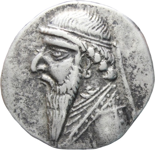 121-91 BC Parthian Kingdom. Mithradates II Silver Drachme Coin