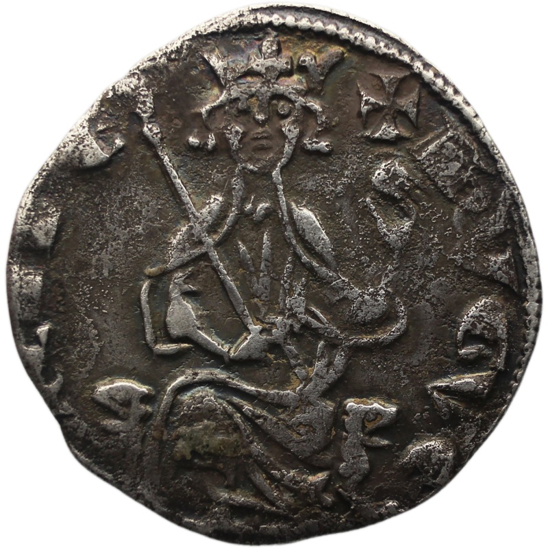1324-1359 Hugh IV 1 Gros Crusader Kingdom of Cyprus Coin Silver