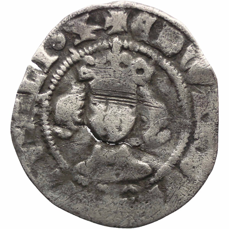 1353 England Edward III One Penny Coin Silver York Mint Long Cross