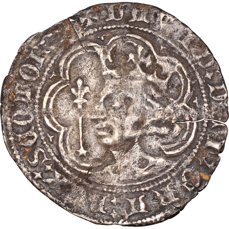 1367-1371 Groat David II of Scotland Coin Silver Edinburgh Mint 3rd Coinage