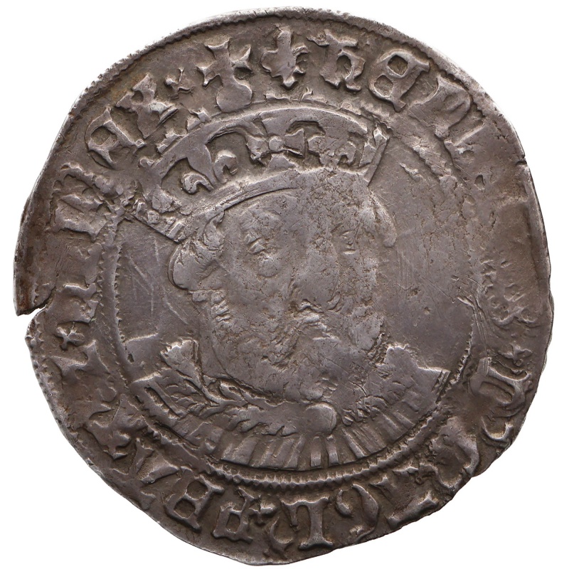 1544-1547 Groat - Henry VIII 3rd coinage London Tower Mint Lis