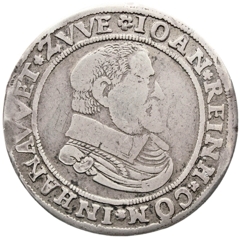 1610 Teston Hanau-Lichtenberg Silver Coin (1/3 Taler) German States Johann Reinhard I