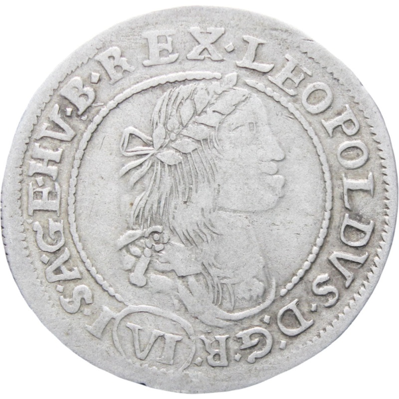 1671 Hungary Leopold I 6 Kreuzer (6 Krajczar) Kremnitz Mint Coin