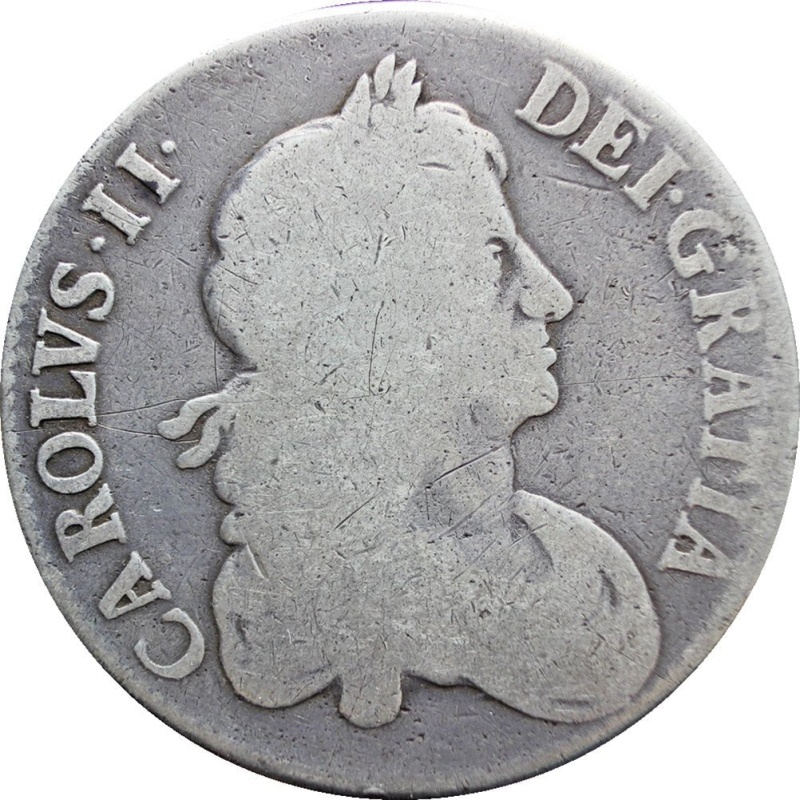 1675 Crown Charles II Great Britain Silver Coin