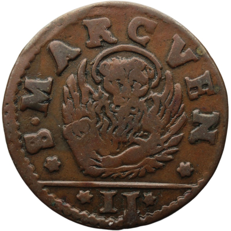 1686-1690 2 Soldi Republic of Venice Coin Italy Isole and Armata