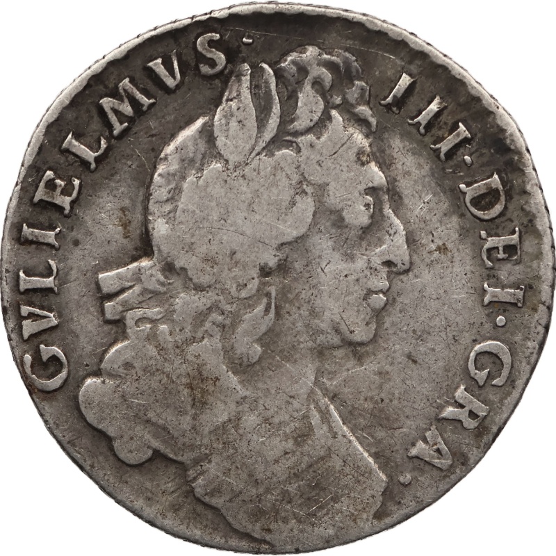 1697 6 Pence William III Coin Silver UK