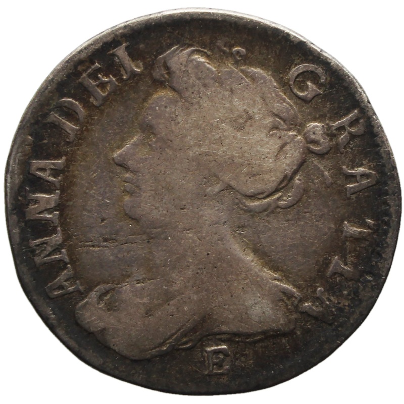 1707 Sixpence Queen Anne Coin Silver Edinburgh Mint Scotland