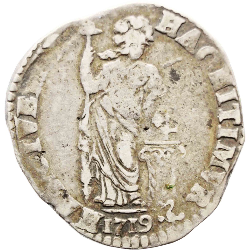 1719 One Gulden Silver Coin Dutch Republic Utrecht Netherlands Guilder