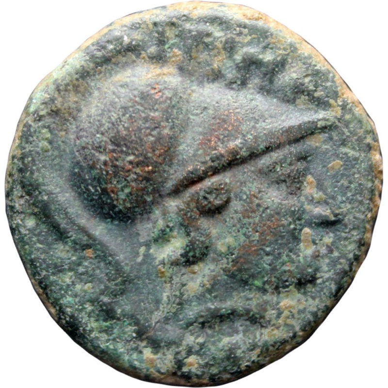 172 - 171 B.C. Ancient Greek Thessaly Thessalian League Dichalkon Ippaitas Magistrate Coin ΘEΣ-Σ-AΛΩN