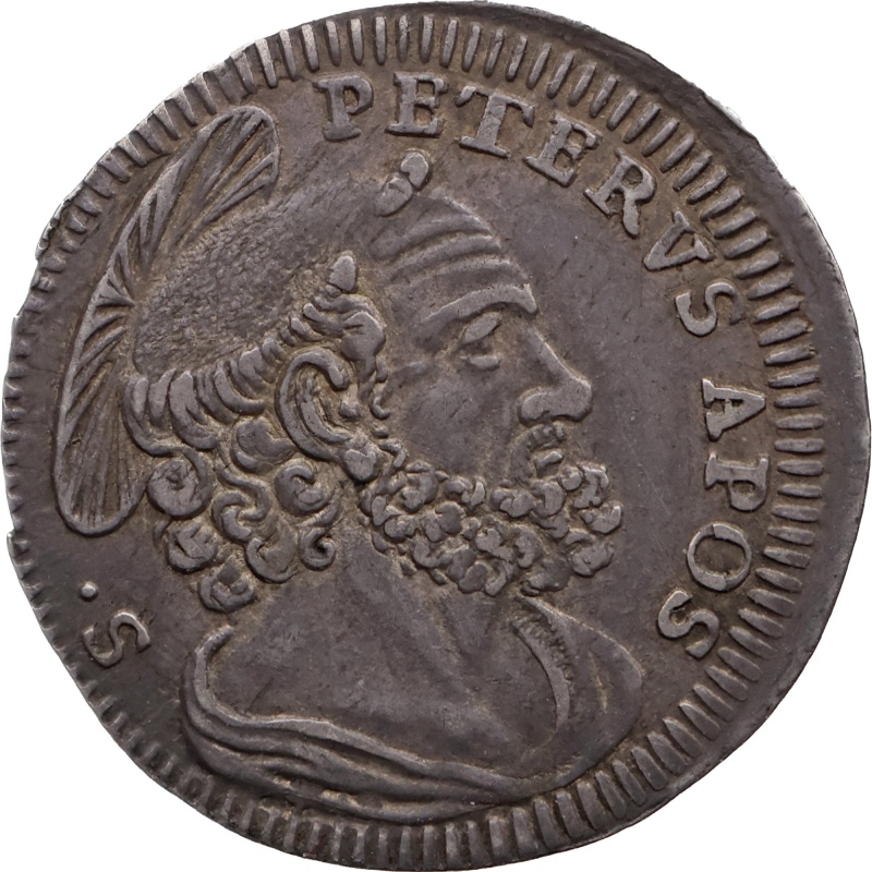 1744 1 Grosso Benedict XIV Coin Papal States