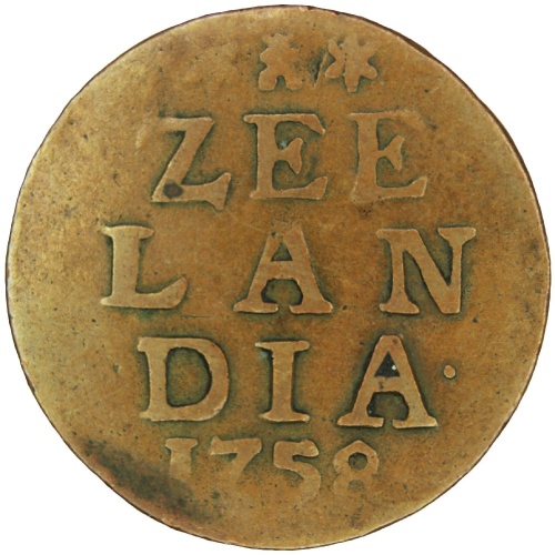 1758 Netherlands ZEELAND Duit coin