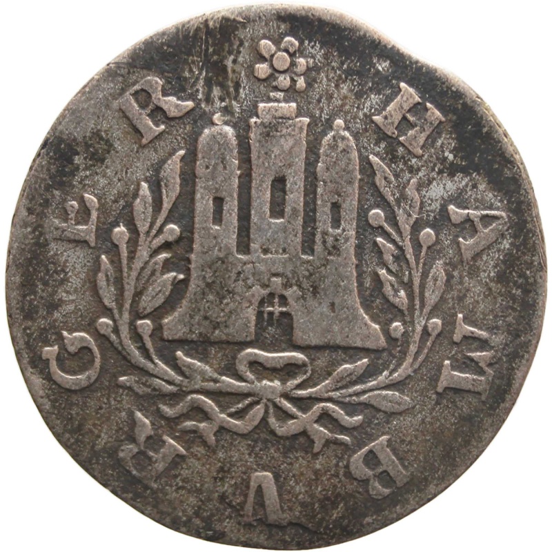 1762 - 1768 German states Hamburg 1 Schilling Coin