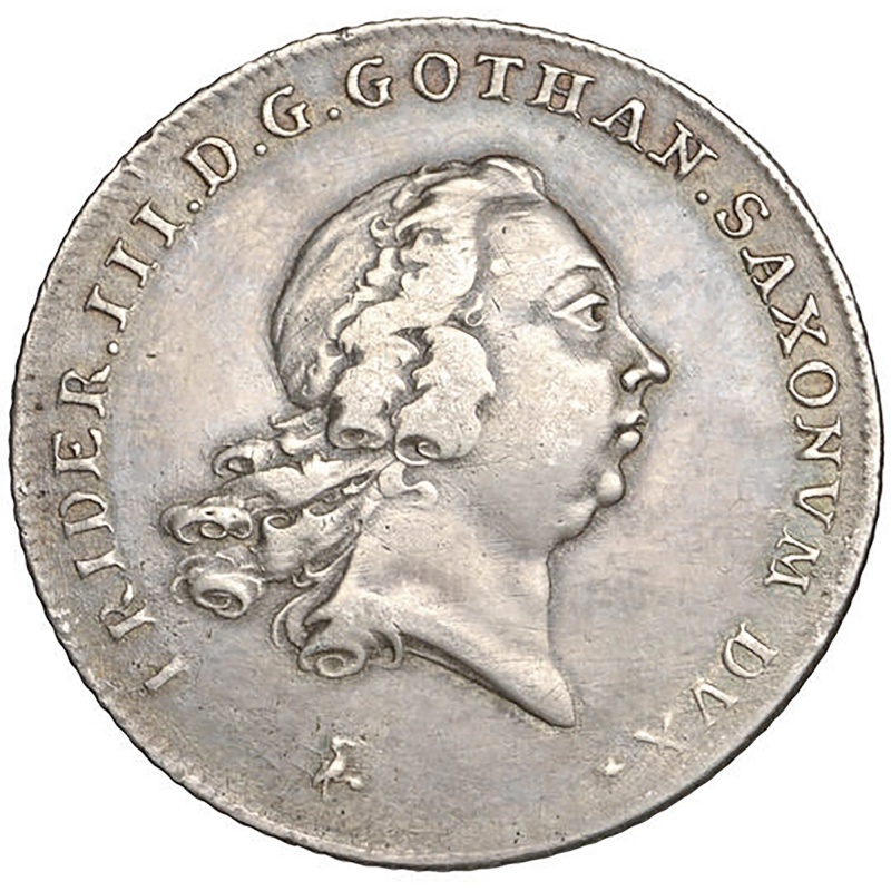 1764 1 Thaler Saxe-Gotha-Altenburg Germany Coin Friedrich III Silver