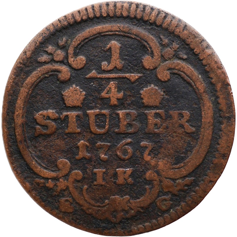 1767 IK ¼ Stüber Archbishopric of Cologne Coin Maximilian Frederick